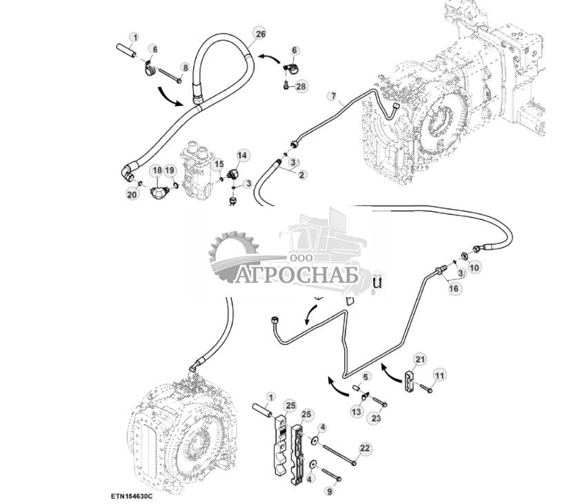 Задние тормозные трубопроводы, со вспомогательным тормозом (800111 - 804100) - ST855406 589.jpg